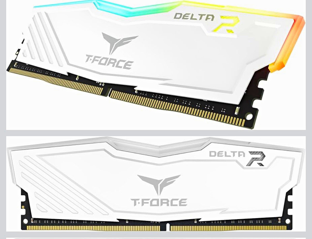 T-Force Delta R White RGB DDR4 SDRAM DIMM Desktop Memory 288-Pin T-Force Delta R White RGB DDR4 SDRAM DIMM Desktop Memory 288-Pin