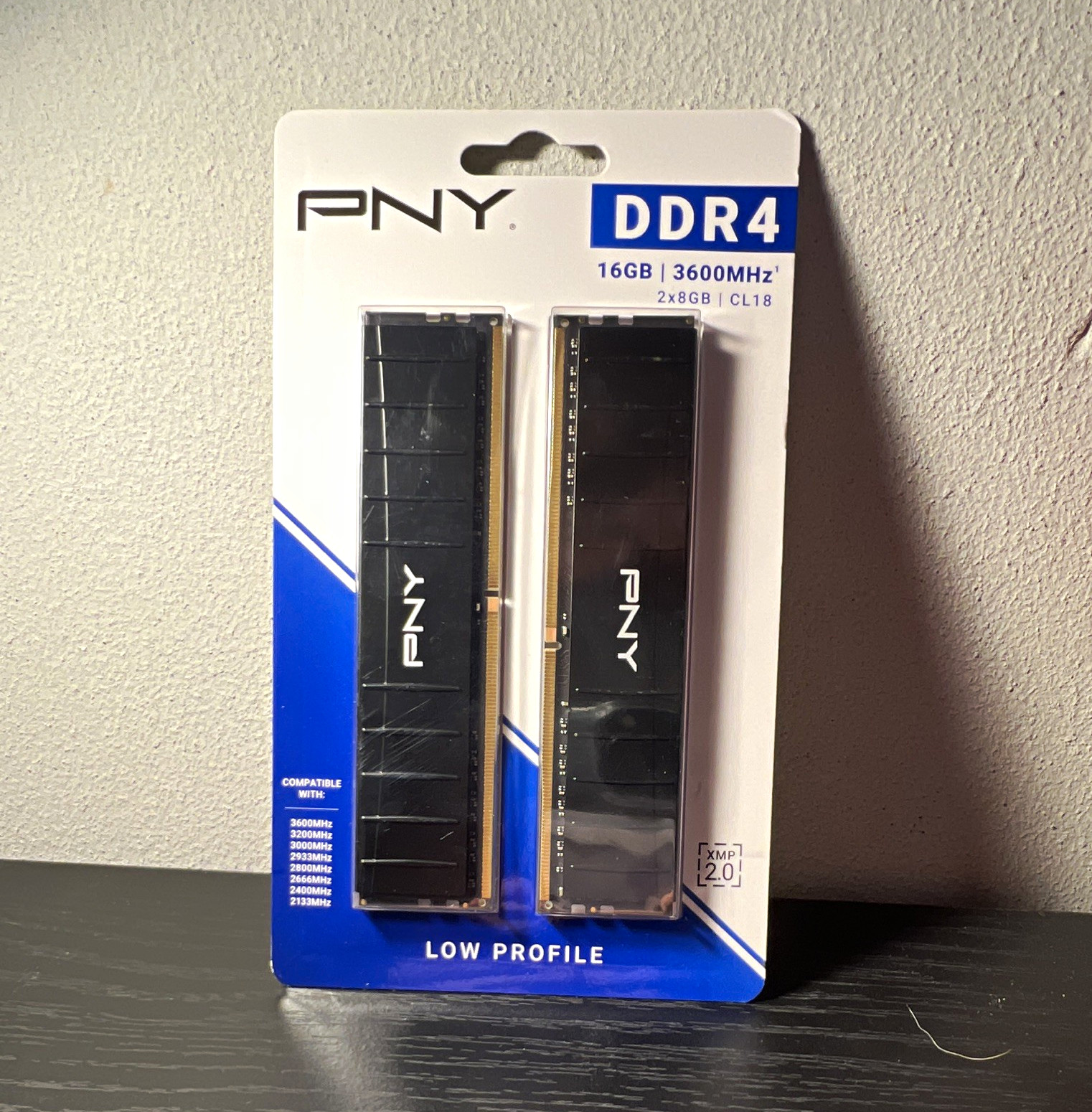 PNY XLR8 16GB (2x8GB) DDR4-3600 PC4-28800 CL18 DIMM Low-Profile