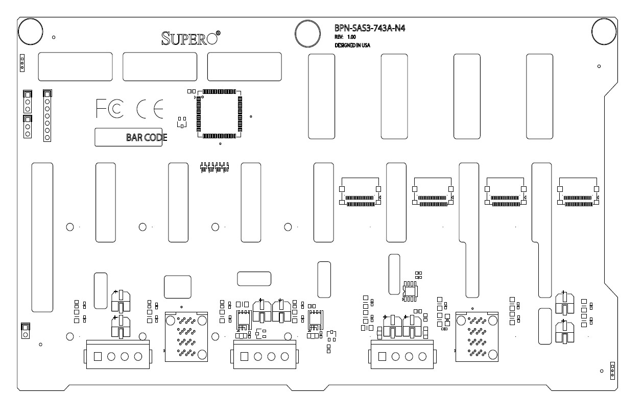 Supermicro BPN-SAS3-743A-N4 8-port 4U/Tower (SC743/745) 3.5-inch SAS3/SAS2/SATA3 Supermicro BPN-SAS3-743A-N4 8-port 4U/Tower (SC743/745) 3.5-inch SAS3/SAS2/SATA3