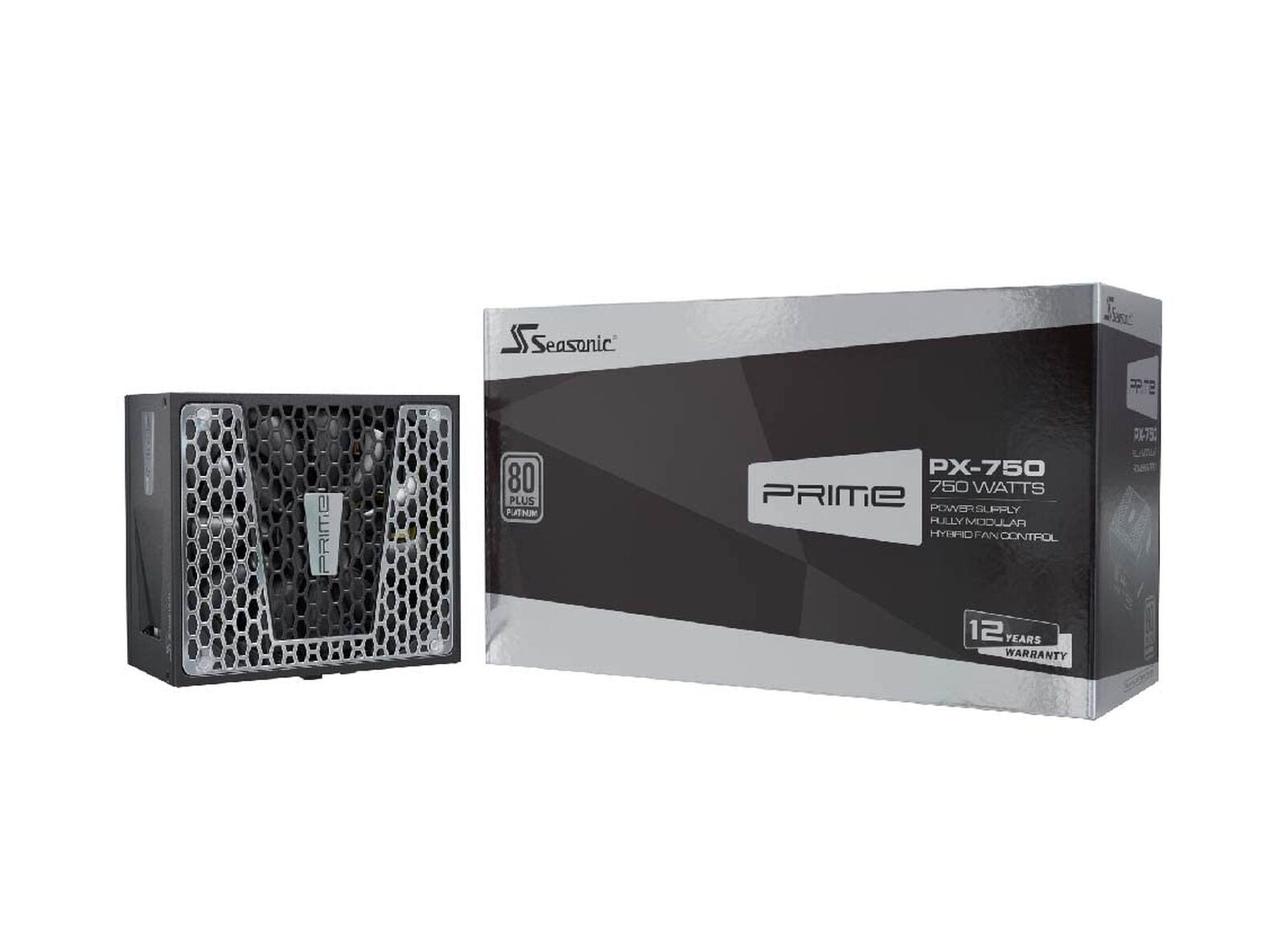 Seasonic Prime PX-750, 750W 80+ Platinum, Full Modular, Fan Control in Fanles...