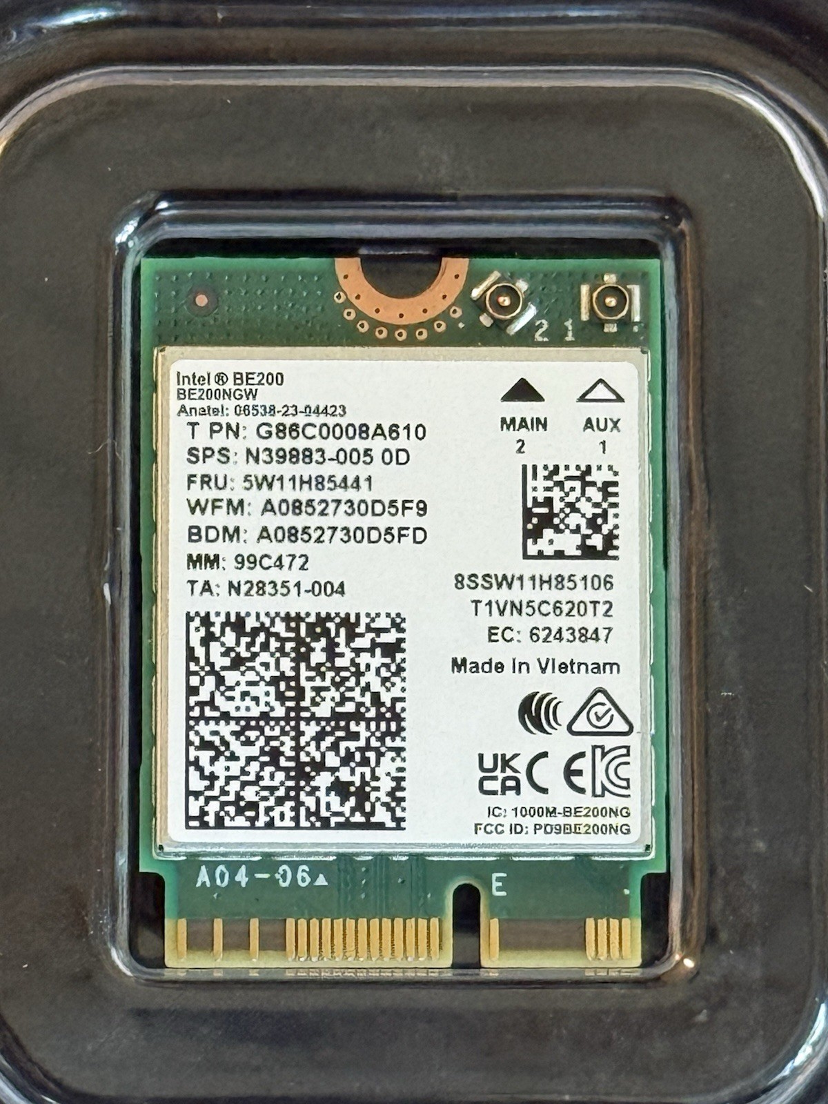 NICGIGA Wifi 7 Wireless Card Intel Be200 Ngw Bluetooth 5.4 5800mbps