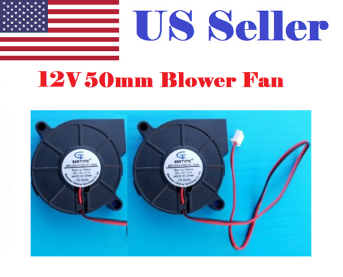 2 Pcs 12V DC 5015 mm Blower Radial Cooling Fan Hotend Extruder RepRap 3D Printer 2 Pcs 12V DC 5015 mm Blower Radial Cooling Fan Hotend Extruder RepRap 3D Printer