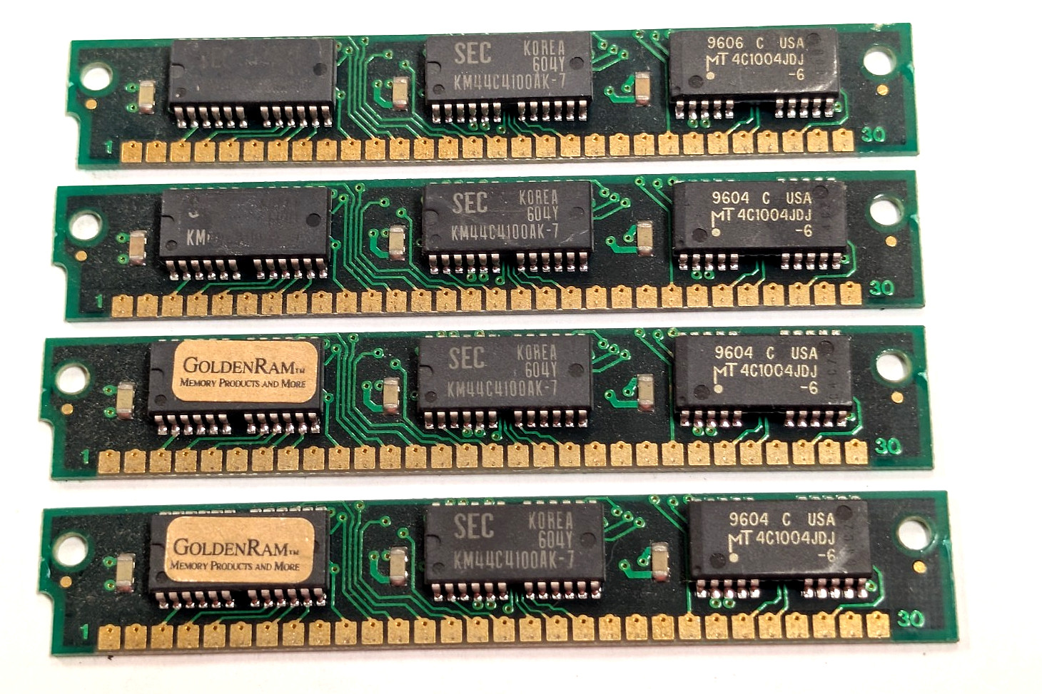 Vintage 16MB (4x4MB) 30-Pin SIMM FPM RAM 70ns Parity Mac 486 Memory Kit Untested Vintage 16MB (4x4MB) 30-Pin SIMM FPM RAM 70ns Parity Mac 486 Memory Kit Untested