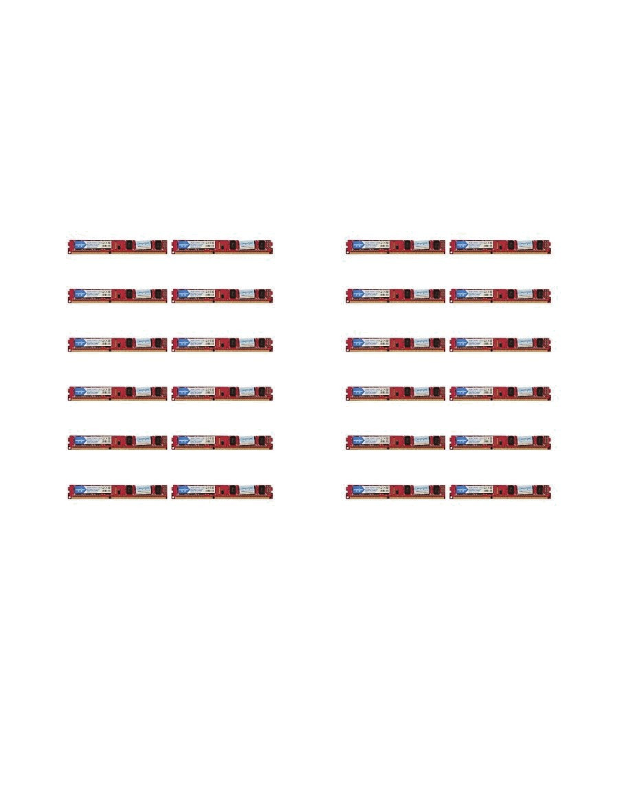 48GB RAM Kit | Bulk Lot (24 x 2GB) | DDR3 1333MHz | PC3-10600U RAM | Red PCB NEW 48GB RAM Kit | Bulk Lot (24 x 2GB) | DDR3 1333MHz | PC3-10600U RAM | Red PCB NEW