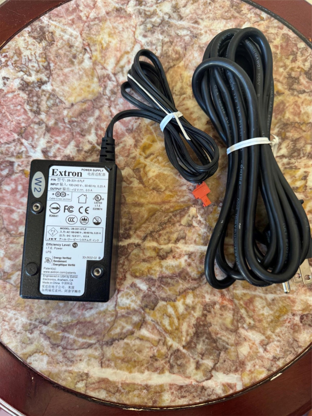 Extron 28-331-57LF Power Supply AC Adapter 12V 0.5A 2 Pin Connector Extron 28-331-57LF Power Supply AC Adapter 12V 0.5A 2 Pin Connector
