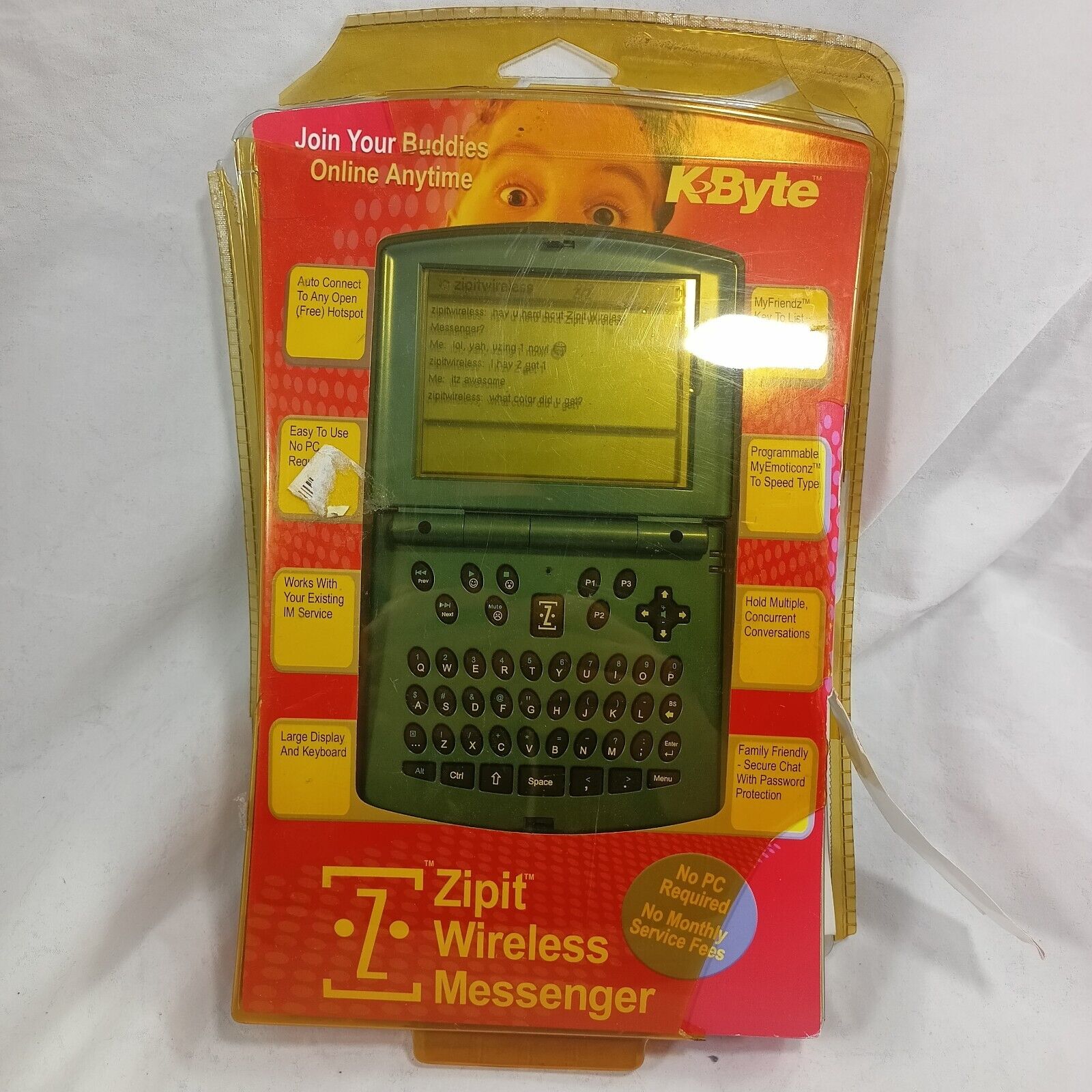 KByte ZipIt Wireless Messenger Vintage Retro Handheld Secure Messaging K Byte