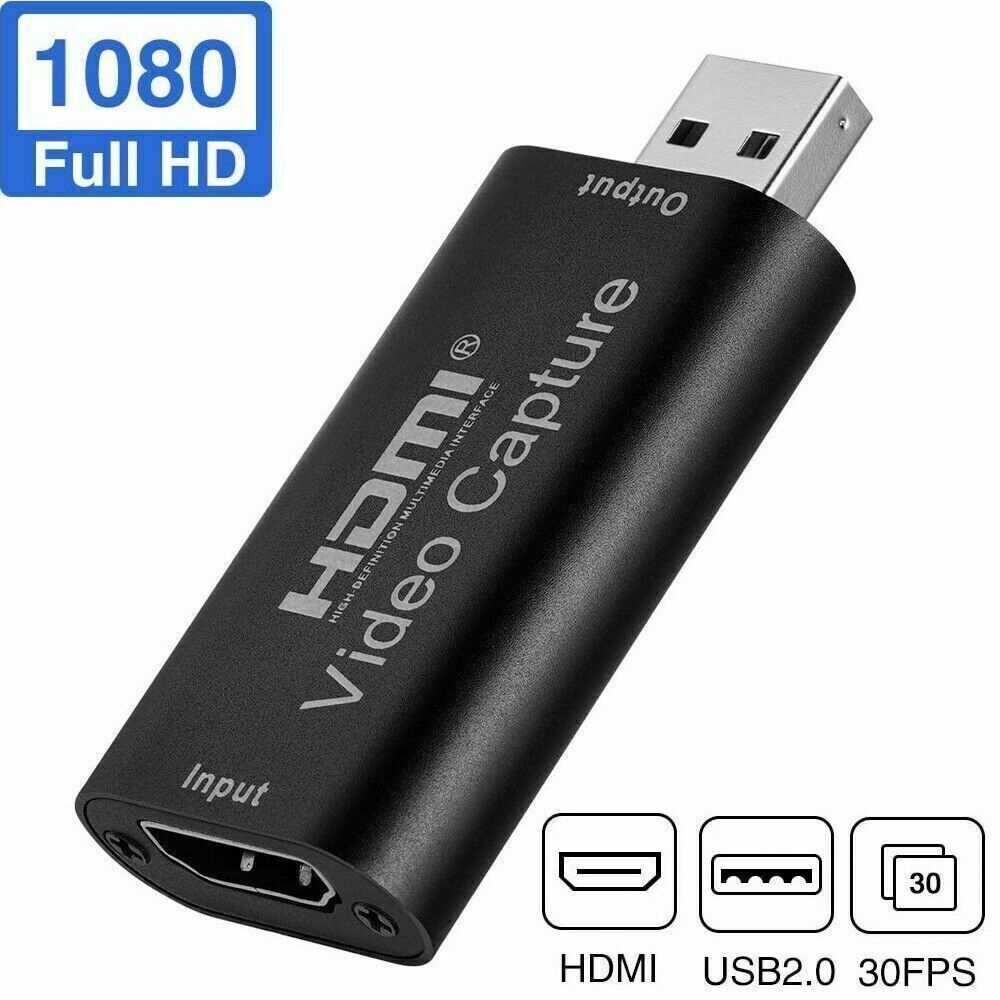 HDMI to USB Video Capture Card 1080P Recorder Phone Game Video Live Streaming US
