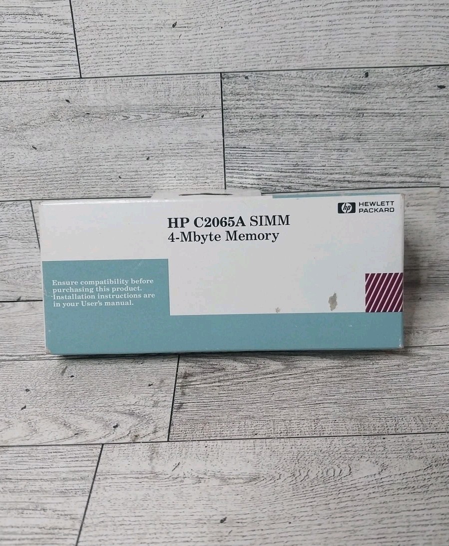 NOS Vintage Hewlett Packard HP C2065A SIMM 4 MB Memory New Sealed NOS Vintage Hewlett Packard HP C2065A SIMM 4 MB Memory New Sealed