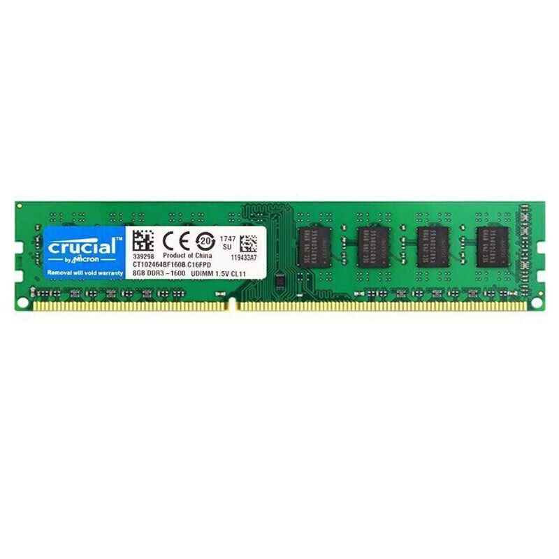 CRUCIAL DDR3 8GB 1600 MHz 8GB 16GB 32GB PC3-12800 Desktop Memory RAM 240Pin DIMM