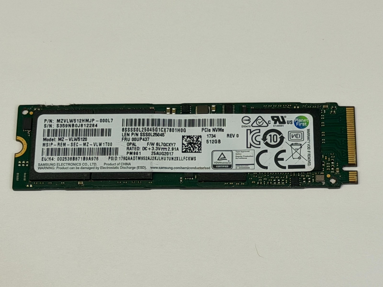Samsung 512GB NVMe M.2 SSD Solid State Drive MZVLW512HMJP-000L7 MZ-VLW5120 Samsung 512GB NVMe M.2 SSD Solid State Drive MZVLW512HMJP-000L7 MZ-VLW5120