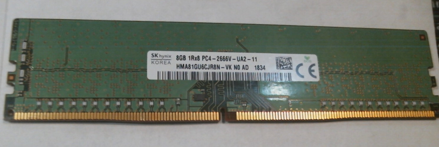 **LOT OF 32 ** SK Hynix 8GB 1Rx8 PC4-2666V-UA2-11 DDR4 RAM Desktop DIMM **LOT OF 32 ** SK Hynix 8GB 1Rx8 PC4-2666V-UA2-11 DDR4 RAM Desktop DIMM