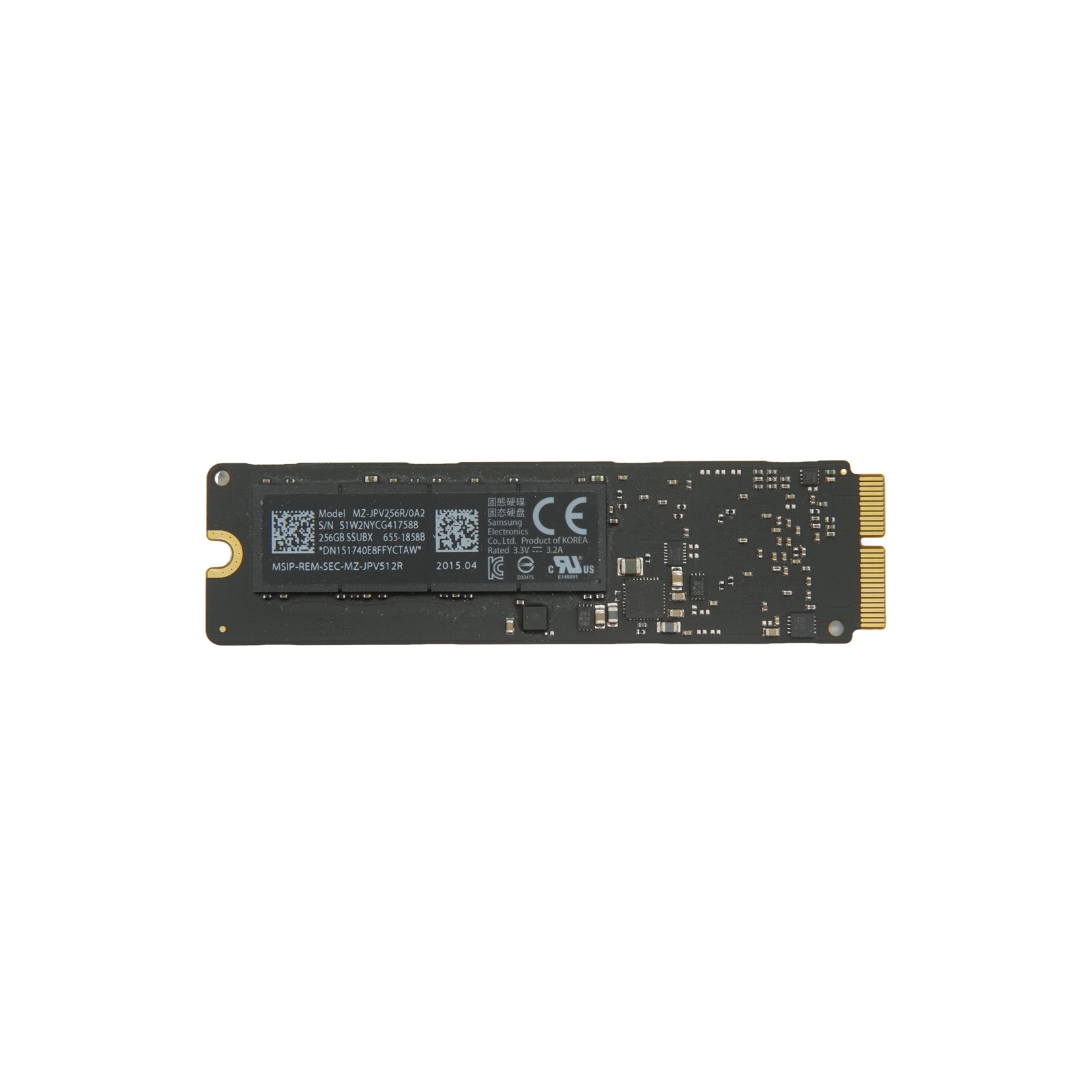 Samsung MZ-JPV256R/0A2 256GB PCI Express 3.0 x4 M.2 2280 SSD For Macbook