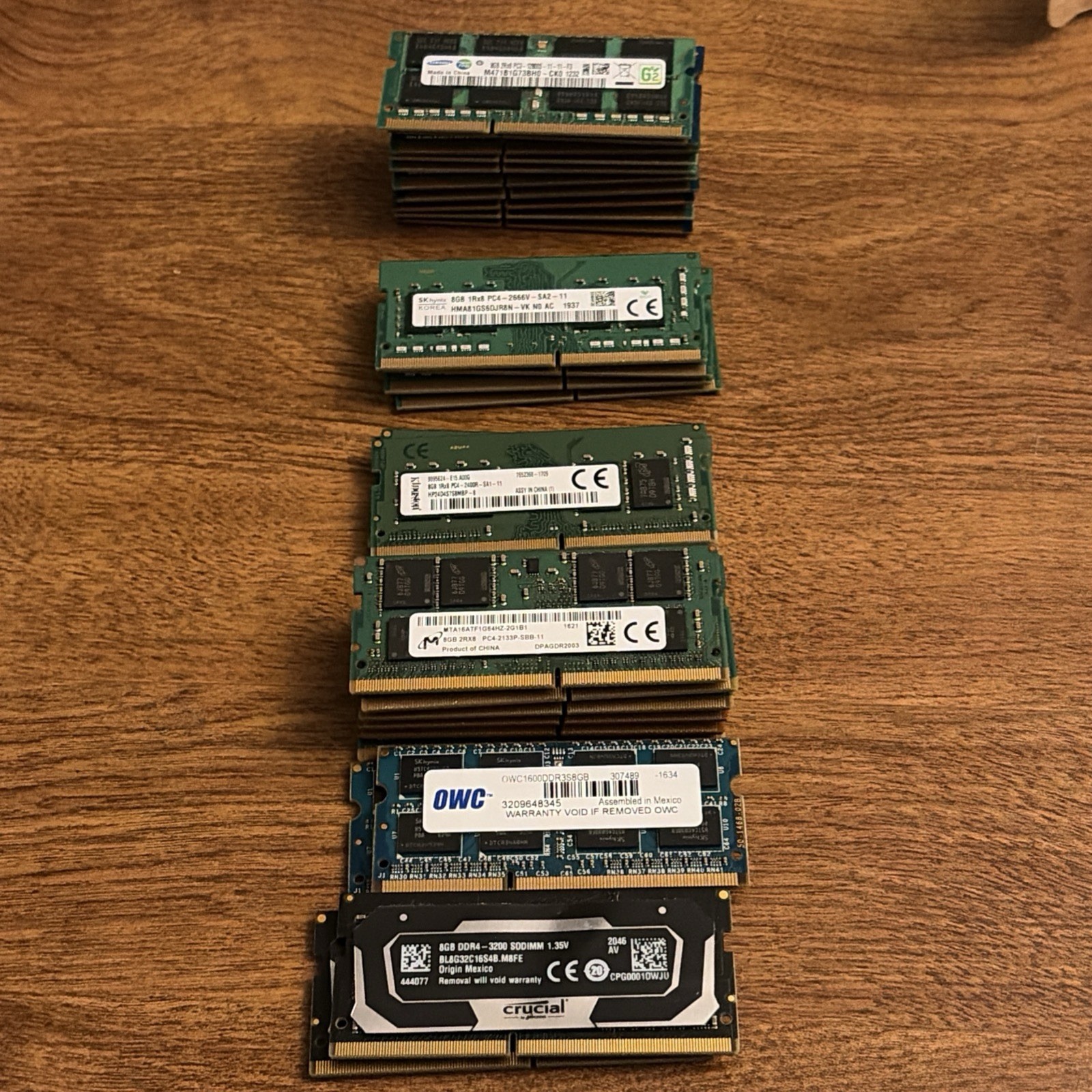 (LOT OF 26) SK hynix Mixed Brand 8GB Laptop Ram | Various Speeds (LOT OF 26) SK hynix Mixed Brand 8GB Laptop Ram | Various Speeds