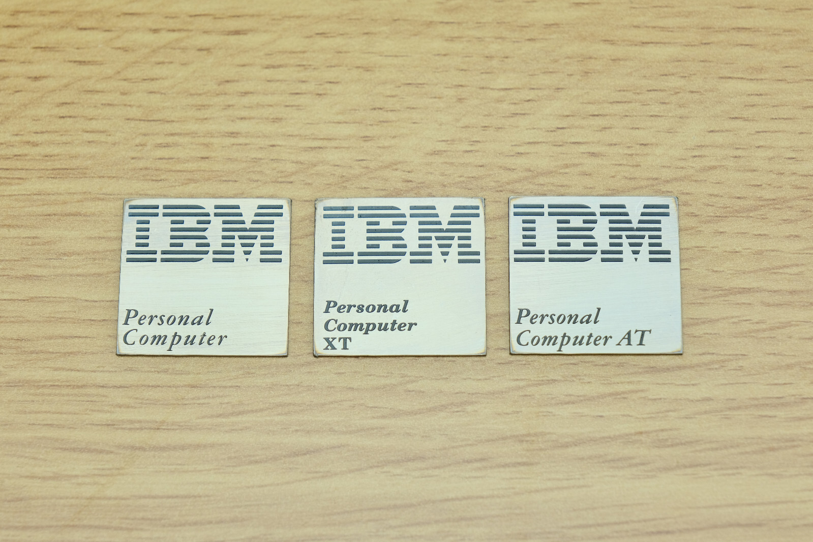 IBM Personal Computer XT AT Reproduction Case Badges Brushed Stainless Retro PC IBM Personal Computer XT AT Reproduction Case Badges Brushed Stainless Retro PC
