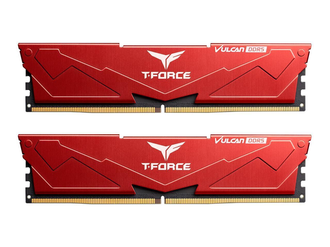 Team T-Force Vulcan 64GB (2 x 32GB) PC Memory RAM DDR5 5600 (PC5 44800) Intel...
