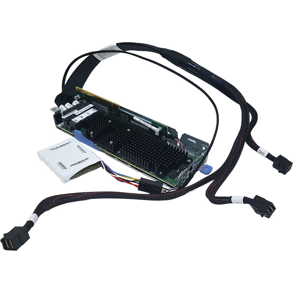 Cisco UCSC-RAID-M5 12Gb 4-Port SAS RAID Controller + Riser +3x SAS Cable + BBU Cisco UCSC-RAID-M5 12Gb 4-Port SAS RAID Controller + Riser +3x SAS Cable + BBU