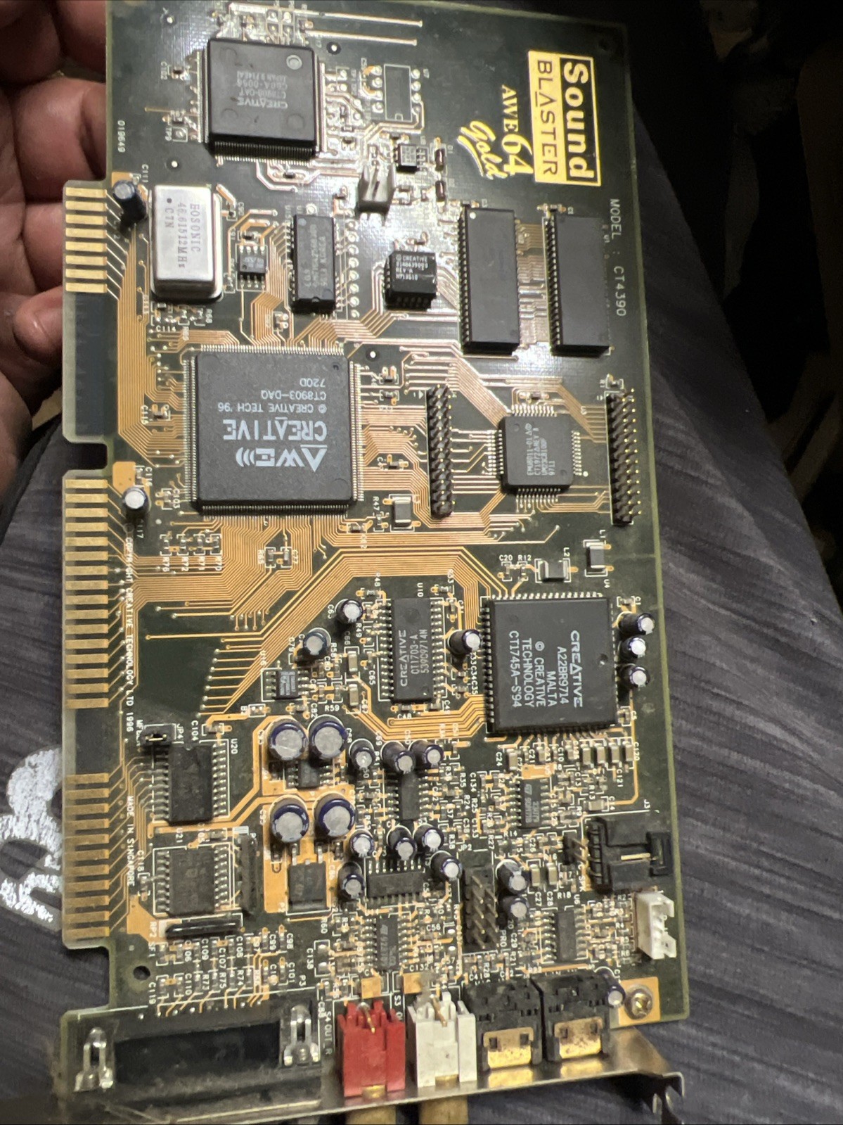 VINTAGE RETRO GAMING CREATIVE SOUND BLASTER AWE64 GOLD ISA CARD MODEL CT4390 VINTAGE RETRO GAMING CREATIVE SOUND BLASTER AWE64 GOLD ISA CARD MODEL CT4390