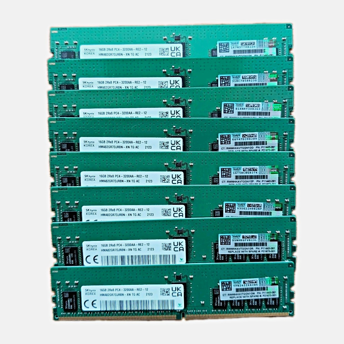 SK Hynix 128GB (8x16GB) DDR4 RDIMM PC4-3200AA HMA82GR7DJR8N-XN SK Hynix 128GB (8x16GB) DDR4 RDIMM PC4-3200AA HMA82GR7DJR8N-XN