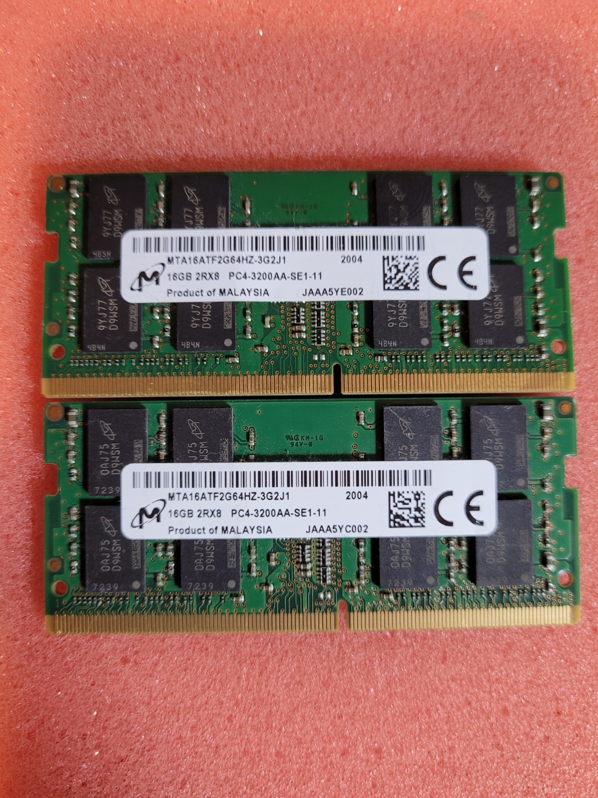 Micron 32GB Kit 2x16GB DDR4-3200 PC4-3200AA SO-DIMM Laptop Memory RAM