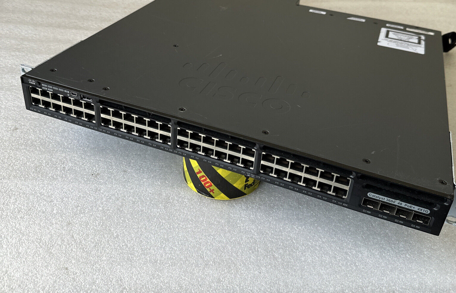 Cisco C1-WS3650-48FS/K9 48-Port PoE+ Gigabit Network Switch with 1x 1025W PSU
