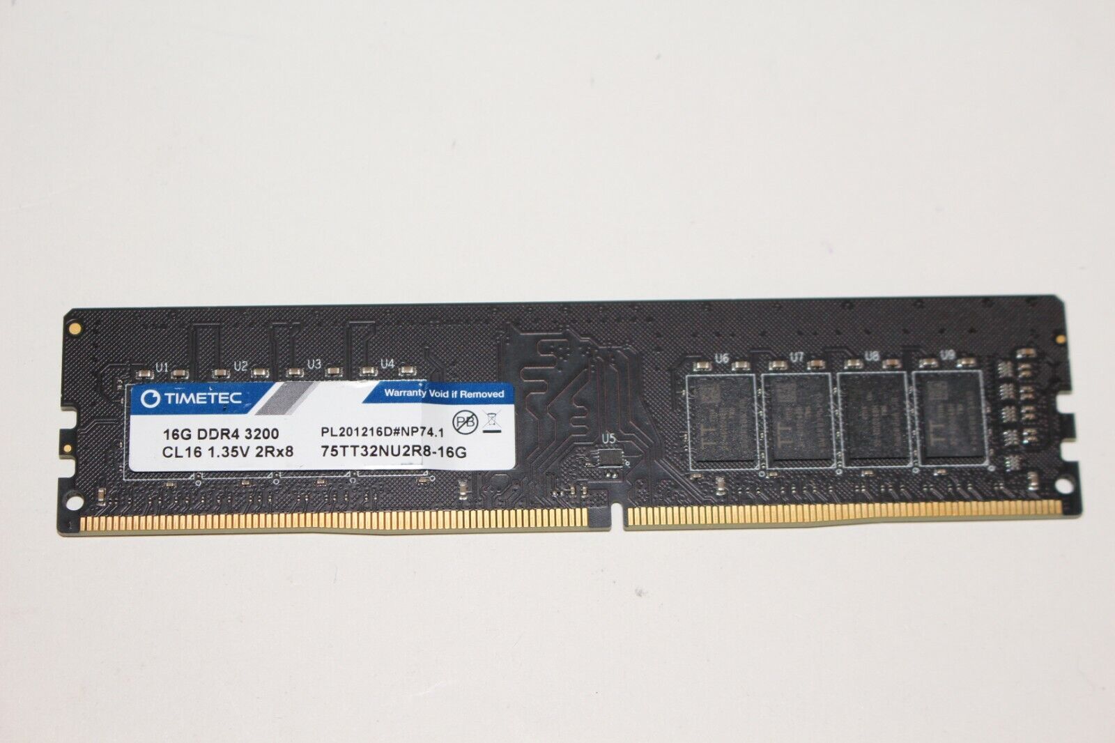 Single Timetec 16GB DDR4 3200 MHz PC4-25600 Desktop RAM Module