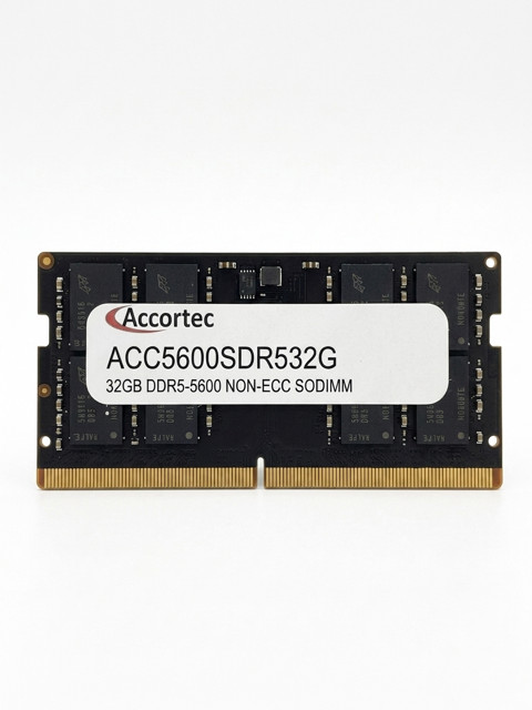 32GB DDR5-5600 NON-ECC SODIMM Memory Accortec ACC5600SDR532G (1 x 32GB) 32GB DDR5-5600 NON-ECC SODIMM Memory Accortec ACC5600SDR532G (1 x 32GB)