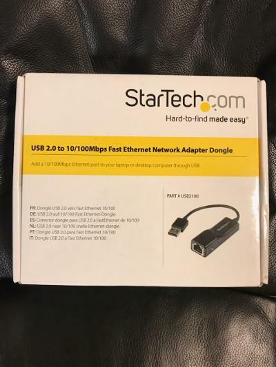 STARTECH USB 2.0 TO 10/100 MBPS FAST ETHERNET NETWORK ADAPTER DONGLE USB2100 NEW