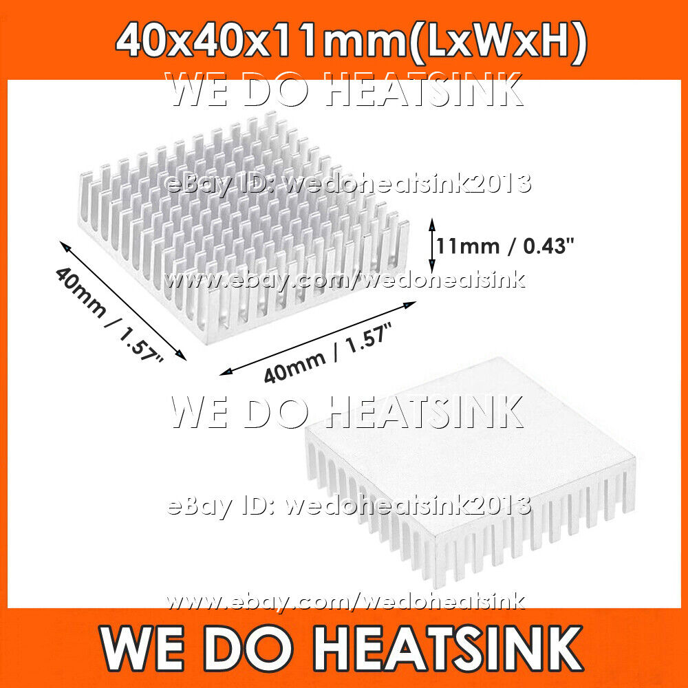 40x40x11mm Electronic Radiators Heatsink for Cooling CPU GPU IC Chip 3D Printers