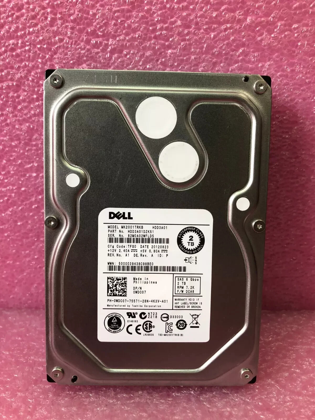 WDC07 Dell 2TB 7.2K SAS NL 6G 3.5' TOSHIBA HDD *NOT FOR PC*