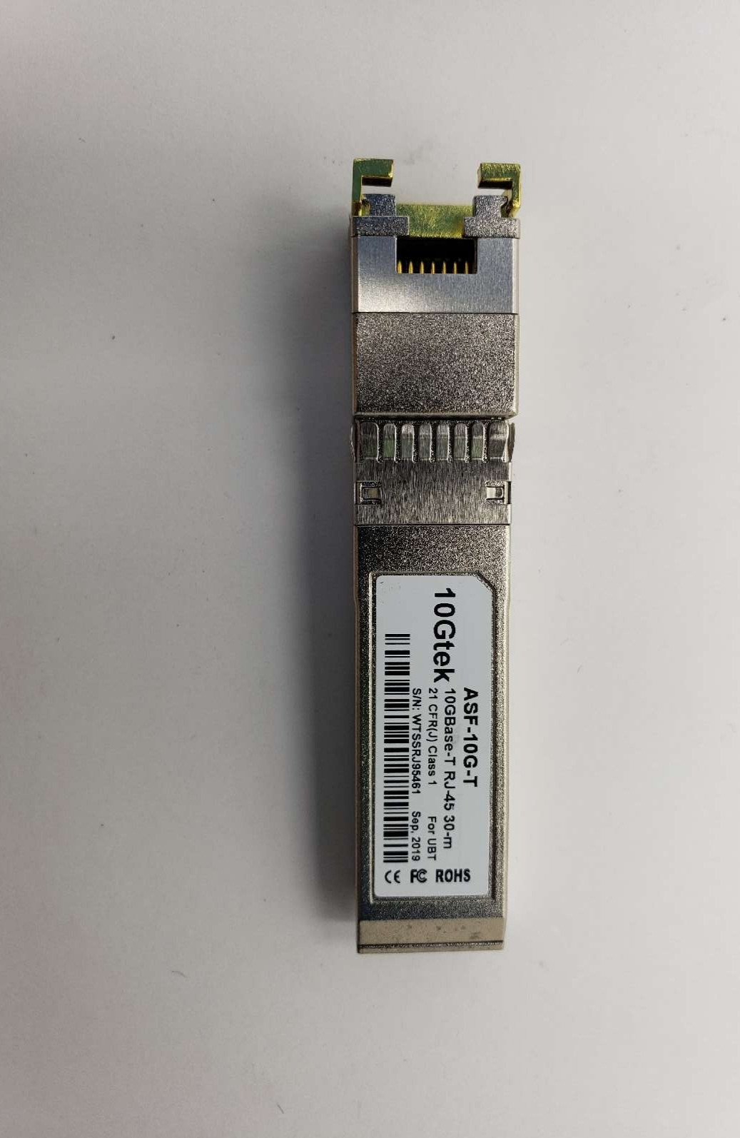10Gtek ASF-10G-T 10GBase-T SFP+ RJ-45 30m Transceiver P/N: ASF-10G-T Tested 10Gtek ASF-10G-T 10GBase-T SFP+ RJ-45 30m Transceiver P/N: ASF-10G-T Tested