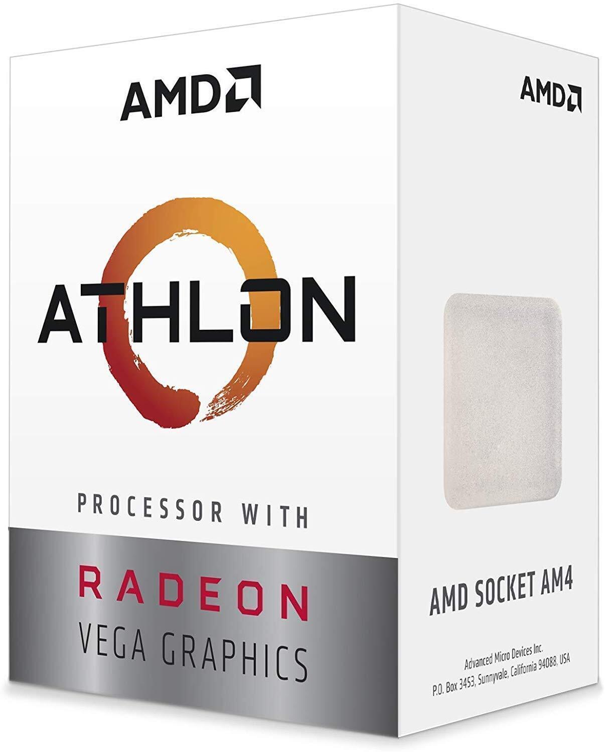 AMD YD200GC6FBBOX Athlon 200GE 2-Core 4-Thread AM4 Socket Desktop Processor w...