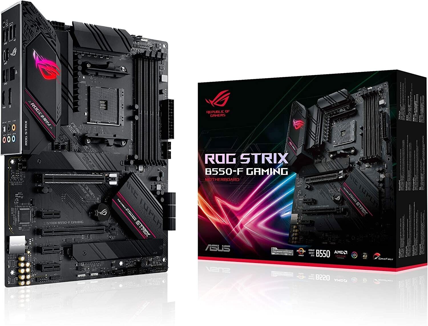 (Factory Refurbished) ASUS ROG STRIX B550-F GAMING AM4 AMD ATX AMD Motherboard