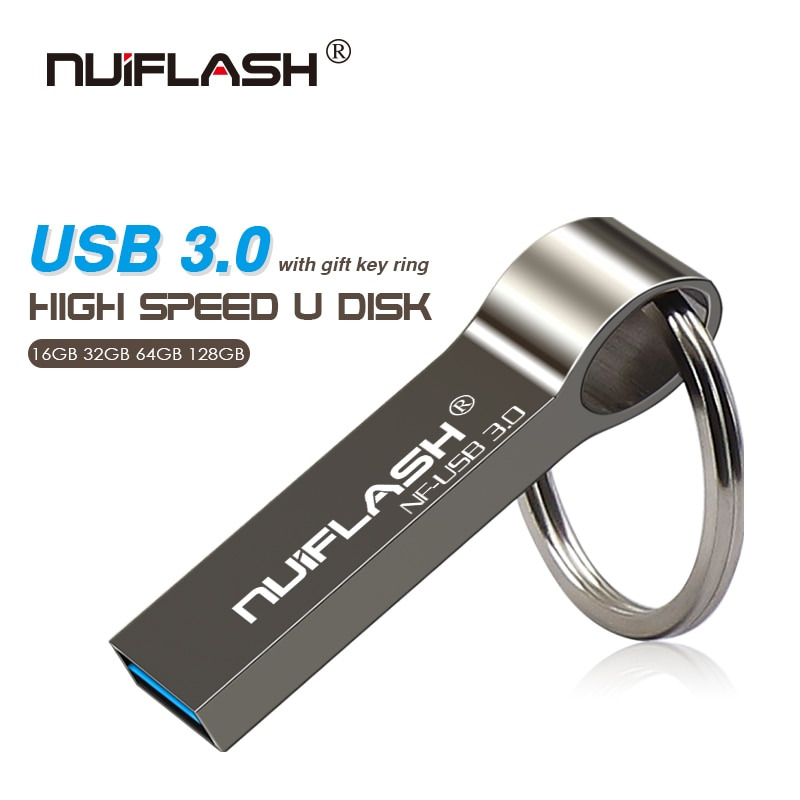NUiFLASH USB 3.0 Flash Drive, 64 GB, Bright Gray, New Item Never Used