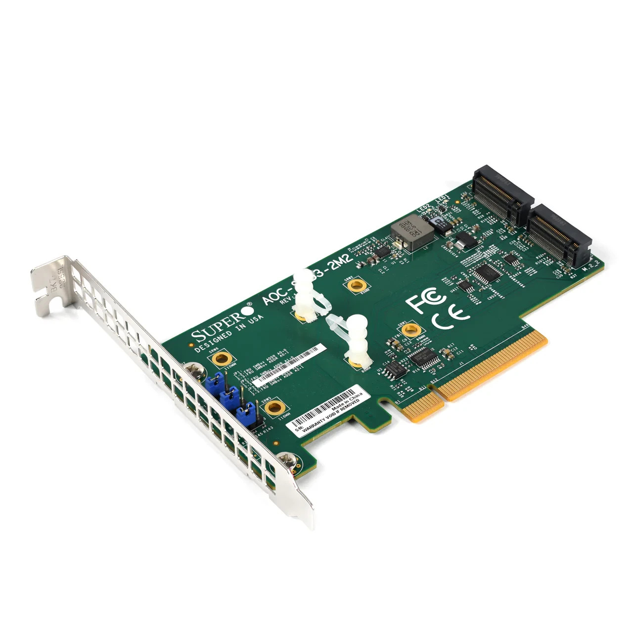 Supermicro AOC-SLG3-2M2 Dual M.2 NVMe PCIe 3.0 x8 Add-On Card Supermicro AOC-SLG3-2M2 Dual M.2 NVMe PCIe 3.0 x8 Add-On Card