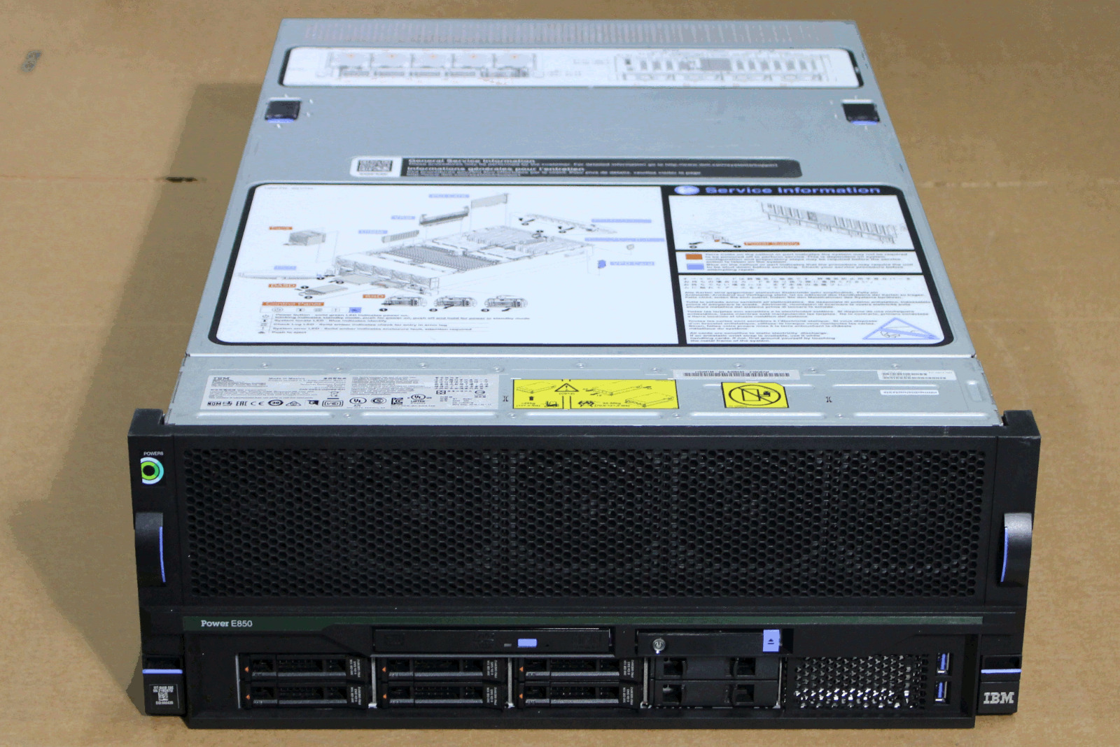 IBM E850 Power8 2x 12C 3.02GHz 512Gb 1.8Tb SAS 10GbE 16Gb Linux Server 8408-E8E