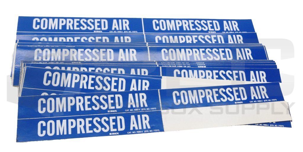 LOT OF 108 NEW BRADY 7060-4 COMPRESSED AIR PIPE MARKERS