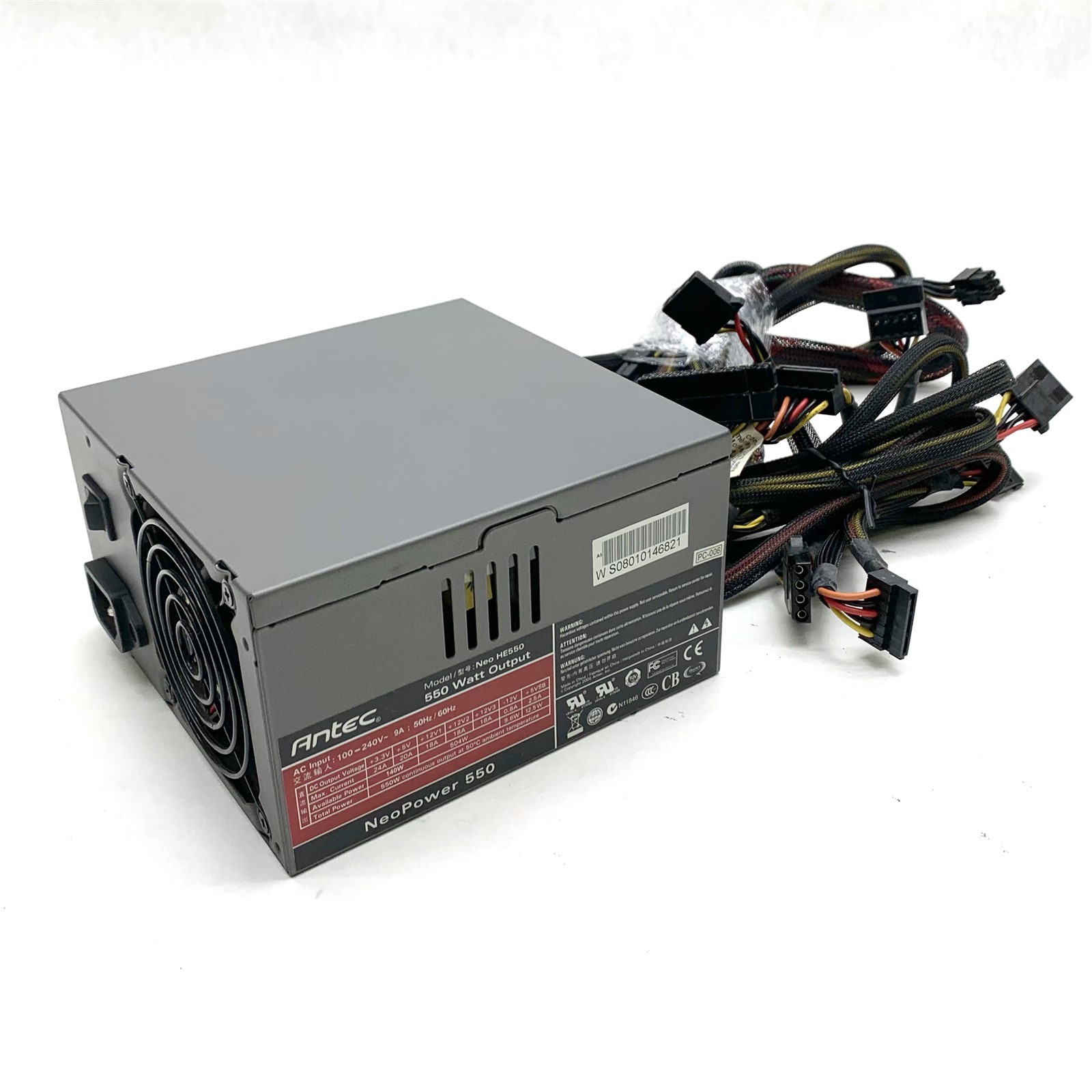 Antec NeoPower HE550 ATX Computer 550 Watts PC Power Supply w/Cable Accessories Antec NeoPower HE550 ATX Computer 550 Watts PC Power Supply w/Cable Accessories