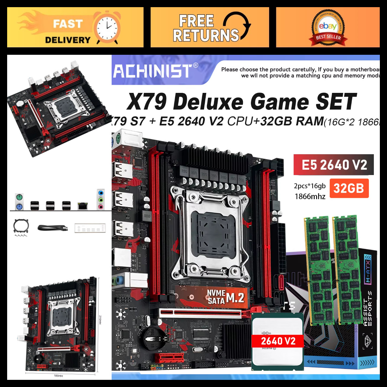 Micro-ATX Motherboard LGA2011-3 Intel X79 Chipset for Gaming & Workstations