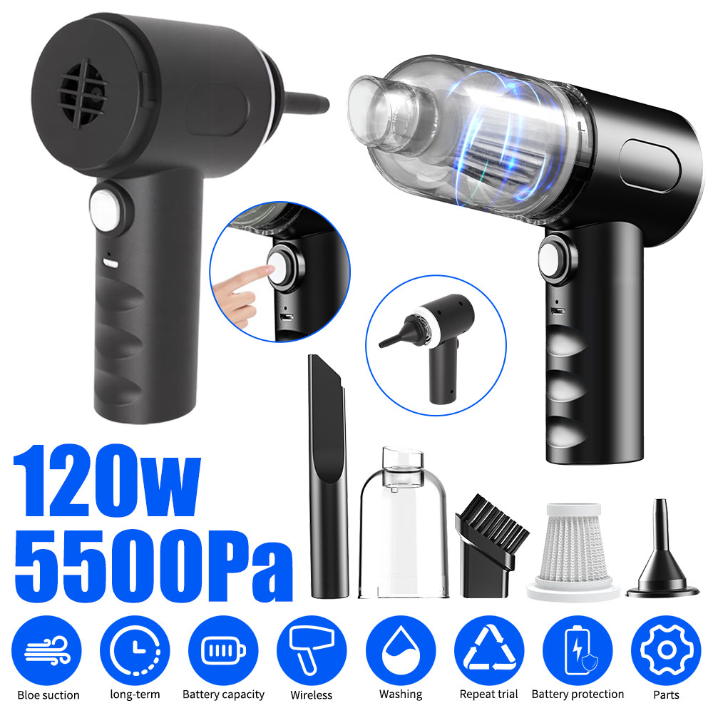 2 in 1 Compressed Air Duster Air Blower & Vacuum Cleaner Cordless Duster Blower 2 in 1 Compressed Air Duster Air Blower & Vacuum Cleaner Cordless Duster Blower