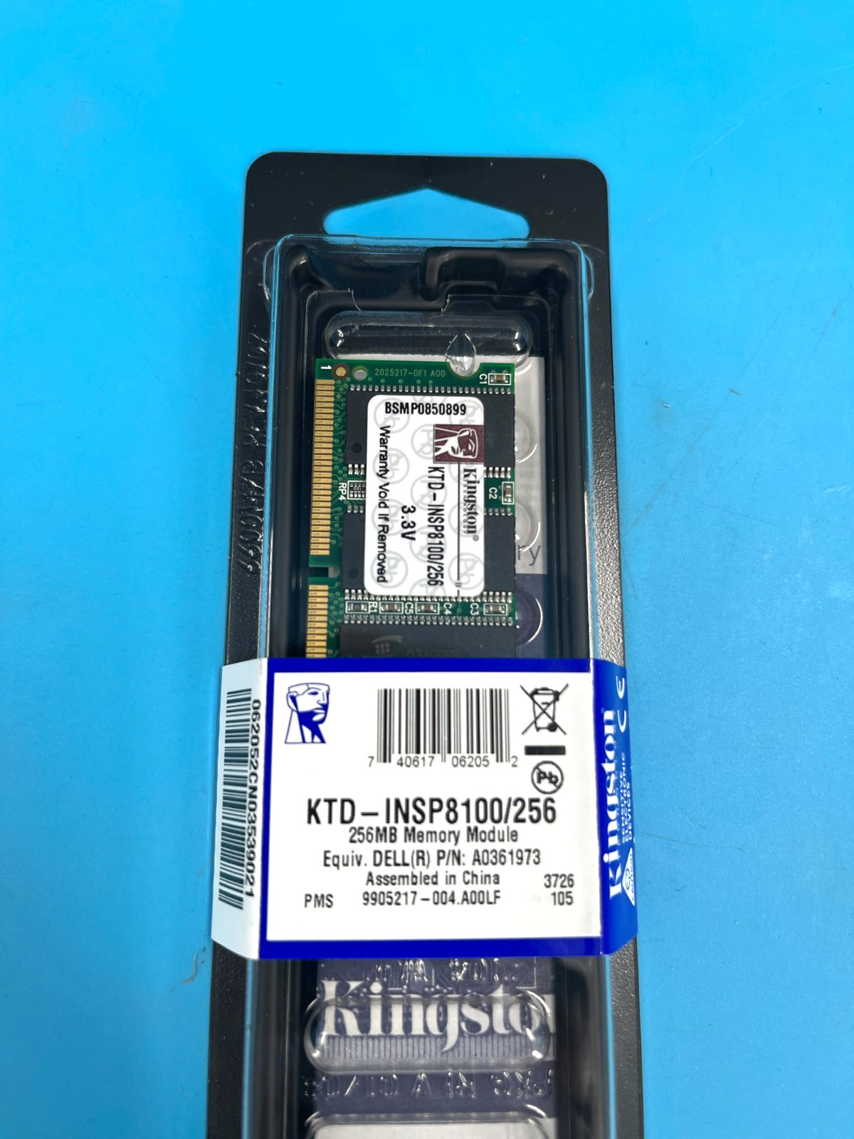 256MB KINGSTON SDRAM 133MHz PC-133 SO-DIMM 144-pol. CL3 KTD-INSP8100/256 3,3V 256MB KINGSTON SDRAM 133MHz PC-133 SO-DIMM 144-pol. CL3 KTD-INSP8100/256 3,3V