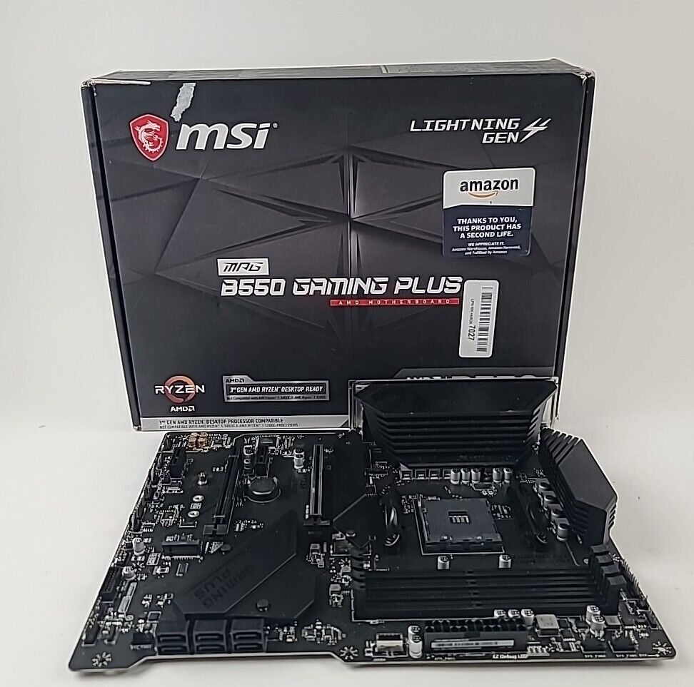 MSI MPG B550 Gaming Plus Desktop Motherboard - Black