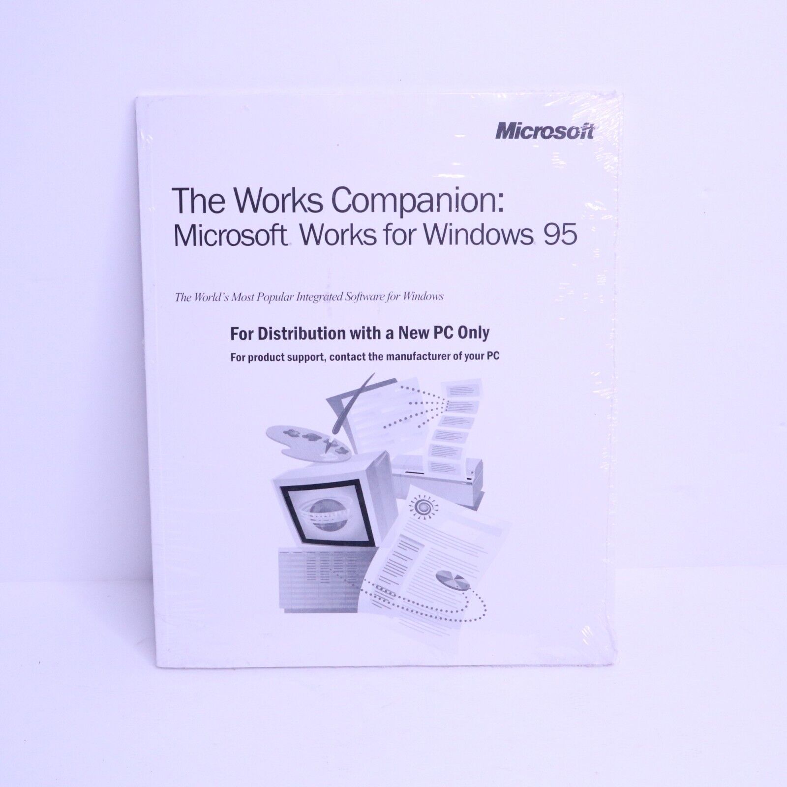 Vintage Microsoft Windows 95 Works 4.5 UPI Card Companion w/ PRODUCT KEY Sealed