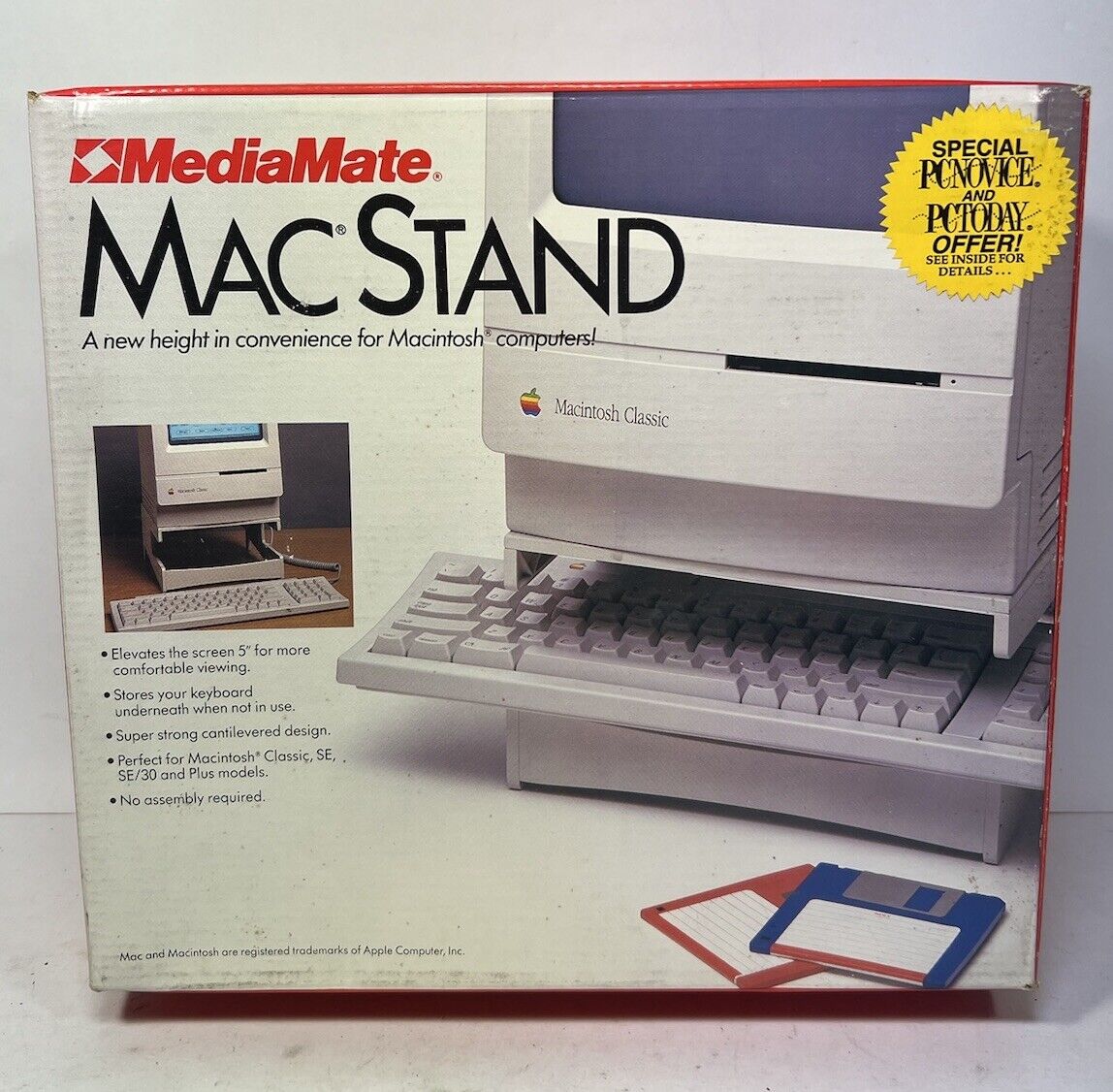 Vintage MediaMate Early 90’s Macintosh Mac Desktop PC Home Computer Stand #18200