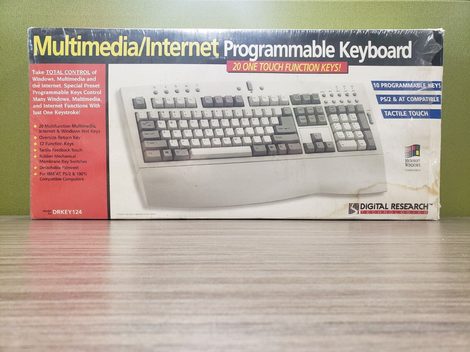 Vintage Digital Research PS/2 Programmable Keyboard DRKEY124 New Open Box
