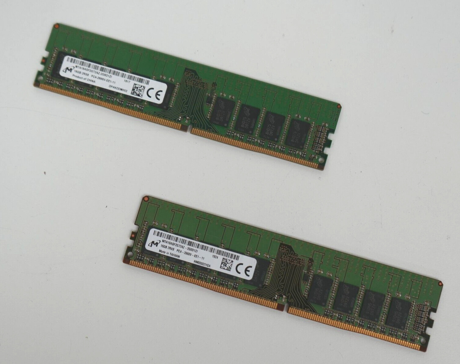 Micron 16GB (8x2) 2666MHz PC4-21300 (DDR4 SDRAM) Memory (MTA18ASF2G72AZ-2G6D1ZI)