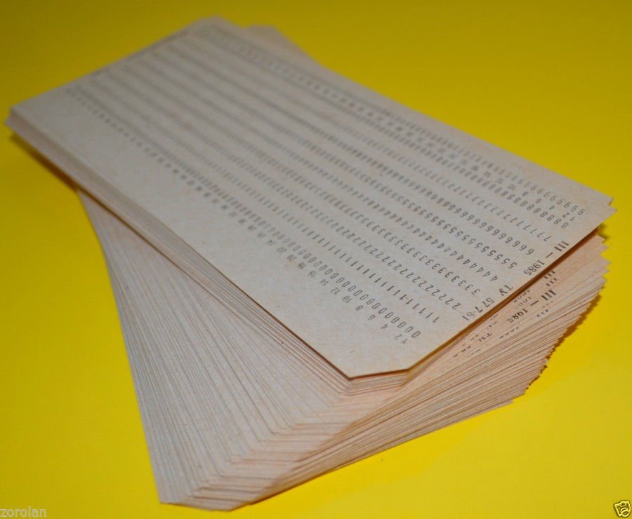 50pcs VINTAGE MAINFRAME COMPUTER PUNCH CARDS. IBM 80-column card format 70-80s 50pcs VINTAGE MAINFRAME COMPUTER PUNCH CARDS. IBM 80-column card format 70-80s