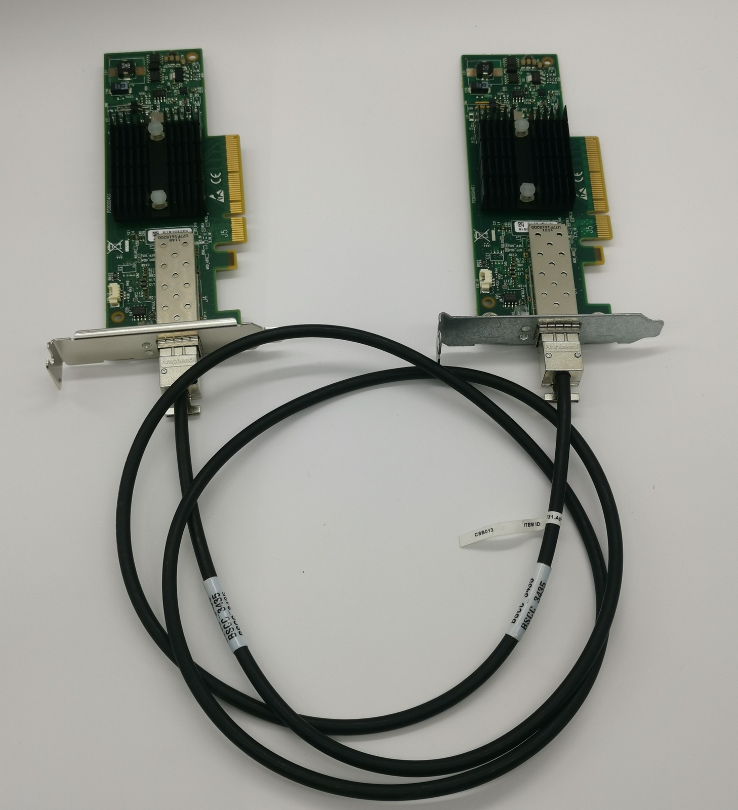 2PCS MNPA19-XTR 10GB Mellanox ConnectX-2 10Gbe Network Card with 1m SFP+ Cable