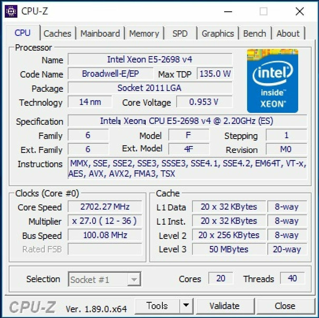 QK11 QK7M Intel Xeon E5-2698 V4 QS 20C 2.1GHz LGA2011-3 Compatible X99 i7-6950X