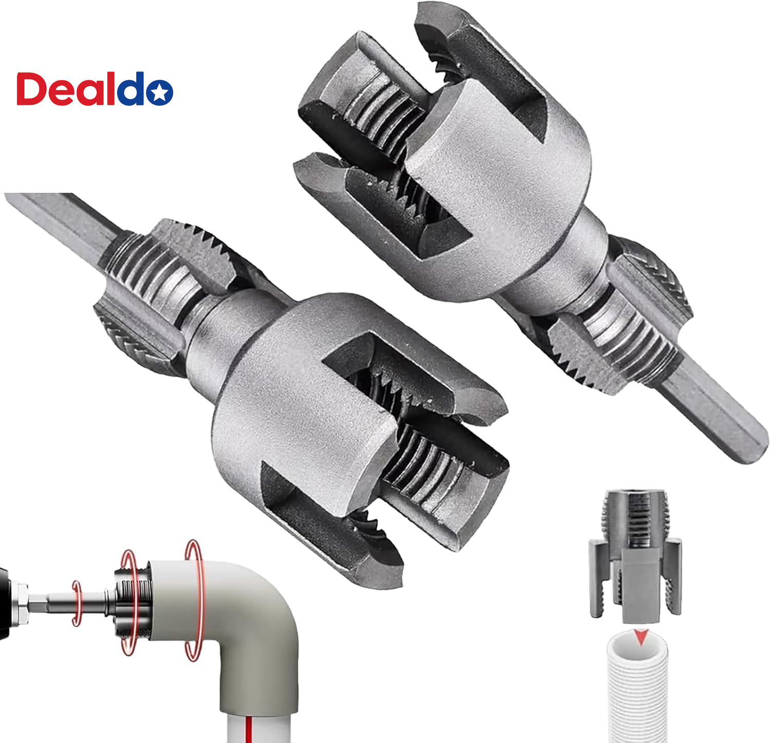 Internal & External Pipe Threading Tool(1/2'' 3/4'' Dies), 2025 New Function Pip Internal & External Pipe Threading Tool(1/2'' 3/4'' Dies), 2025 New Function Pip