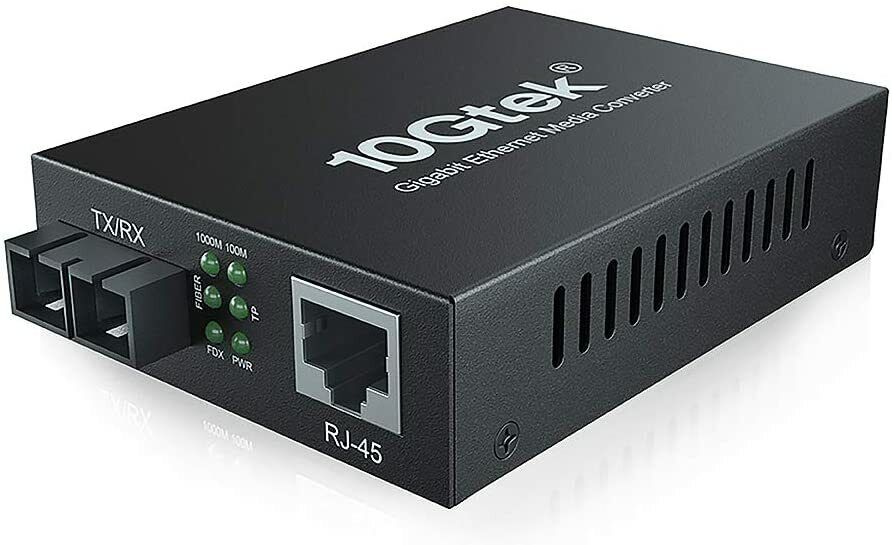 1G Gigabit Fiber to Ethernet Media Converter Singlemode Dual SC fiber 20-KM
